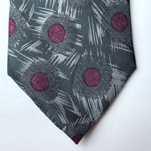 Enrico Coveri men's tie, gray/pink